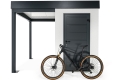 GARDEON® Mini zahradní domek s dveřmi Hörmann a přístřeškem na levé straně